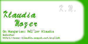 klaudia mozer business card